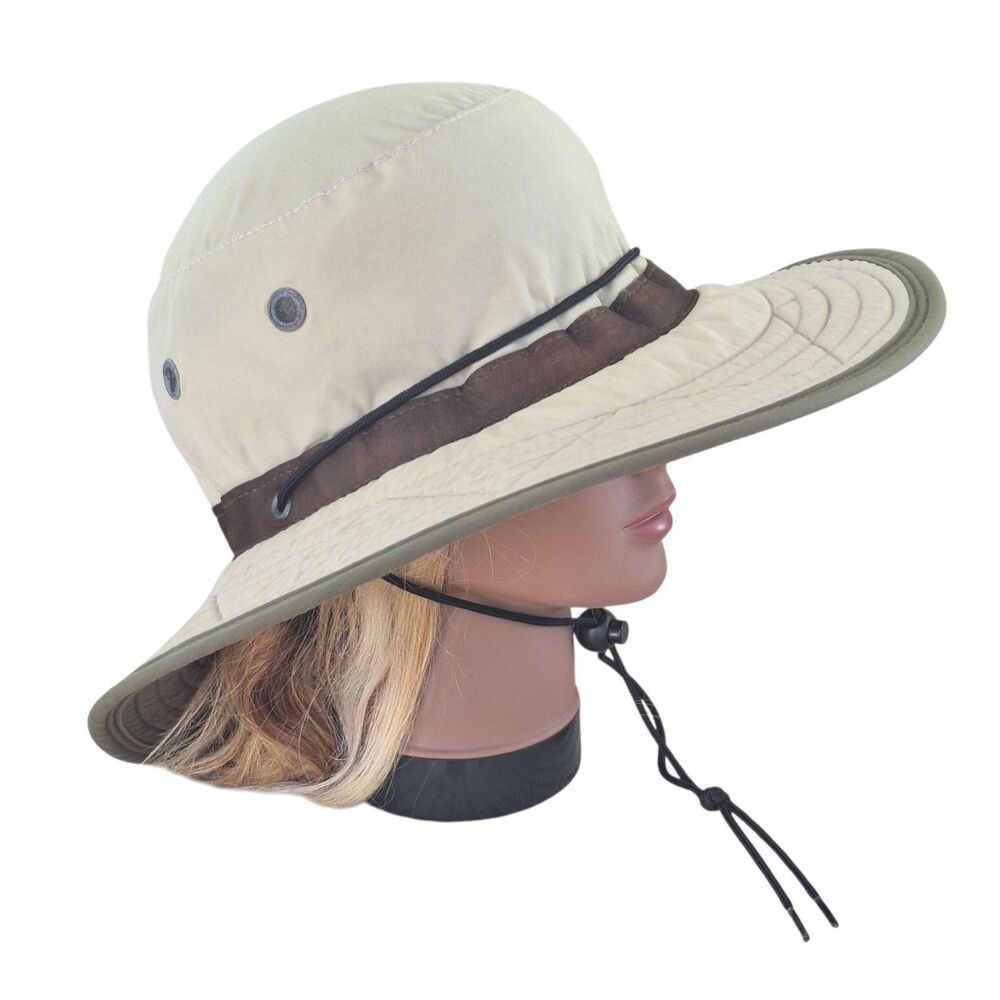Watership Trading Co Boonie Hat Chin Strap Adult L Hiking Gardening USA Khaki - Picture 2 of 16